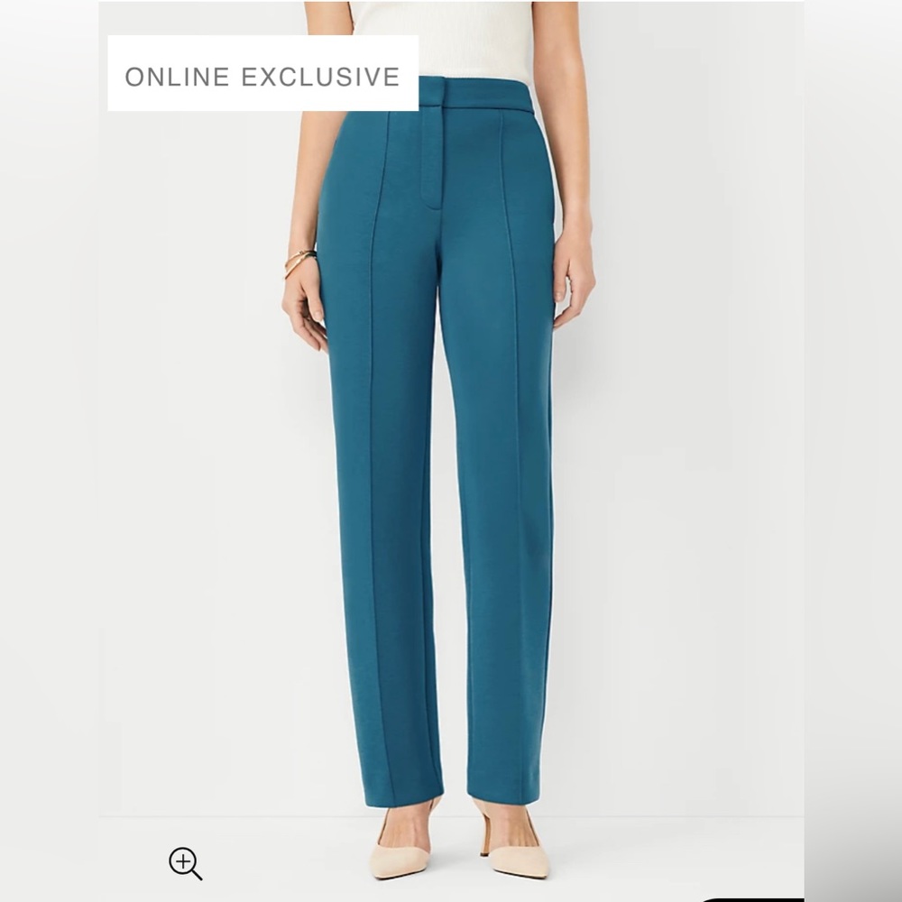 The Pintucked Straight Pant in Double Knit